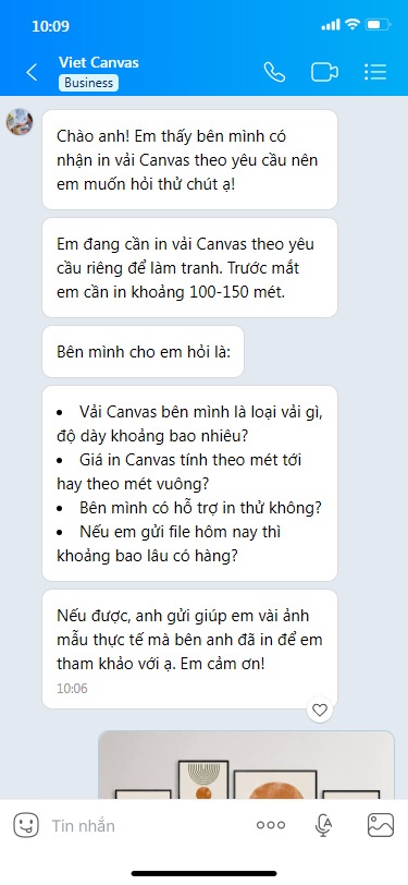 In vải Canvas