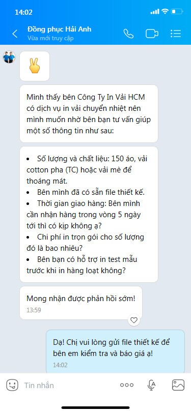 In vải chuyển nhiệt