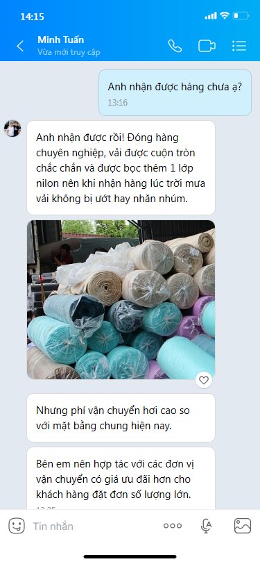 Đánh giá dịch vụ in vải kỹ thuật số của anh Minh Tuấn (Thế Giới Đồng Phục)