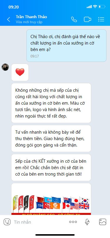 Đánh giá xưởng in cờ